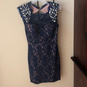 Sparkly blue City triangles dress